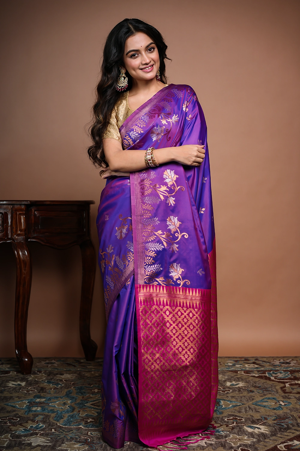 Royal Purple South Silk Saree