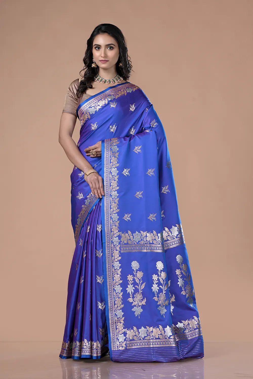 Royal Blue Banarasi Silk Saree