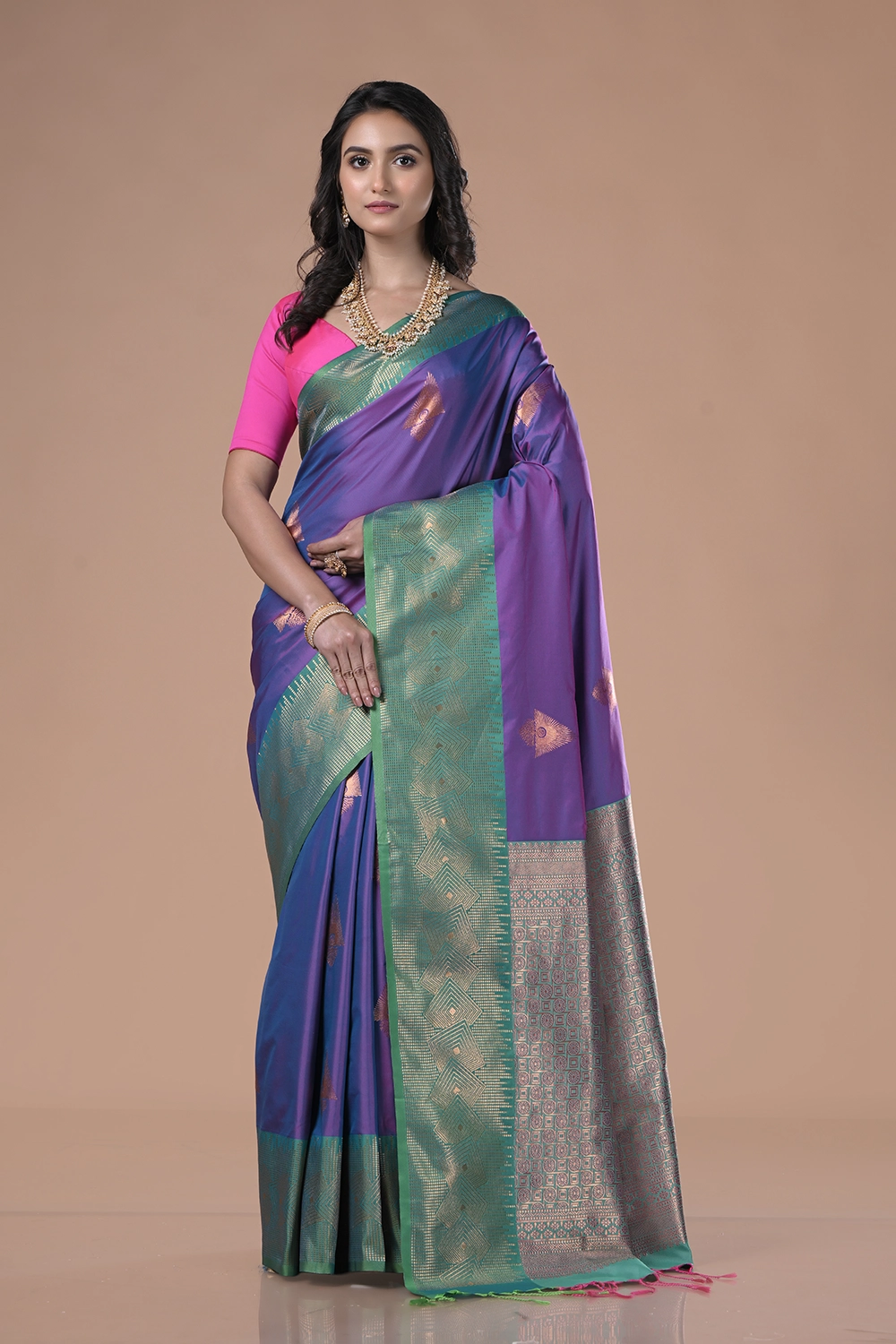 Deep Purple South Silk Saree