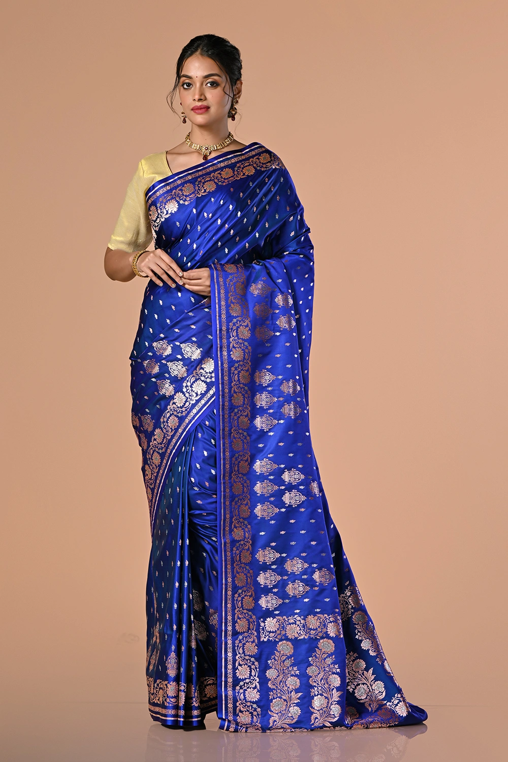 Royal Blue Banarasi Silk Saree