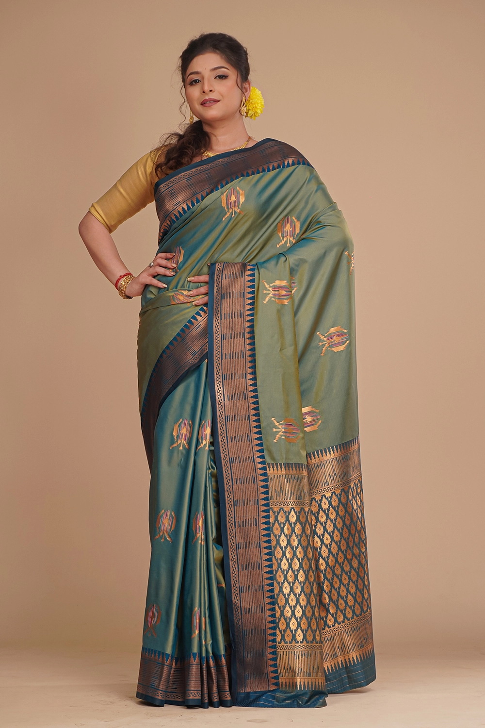 Dual Tone South Silk Saree