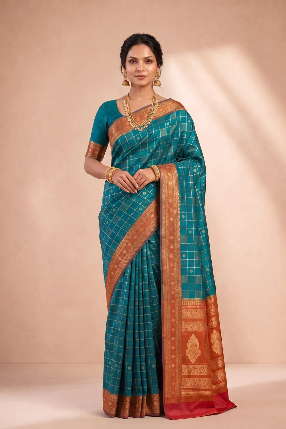 Rama Green Silk Saree