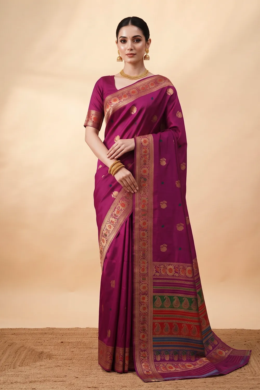 Purple Pure Swarnachuri Saree