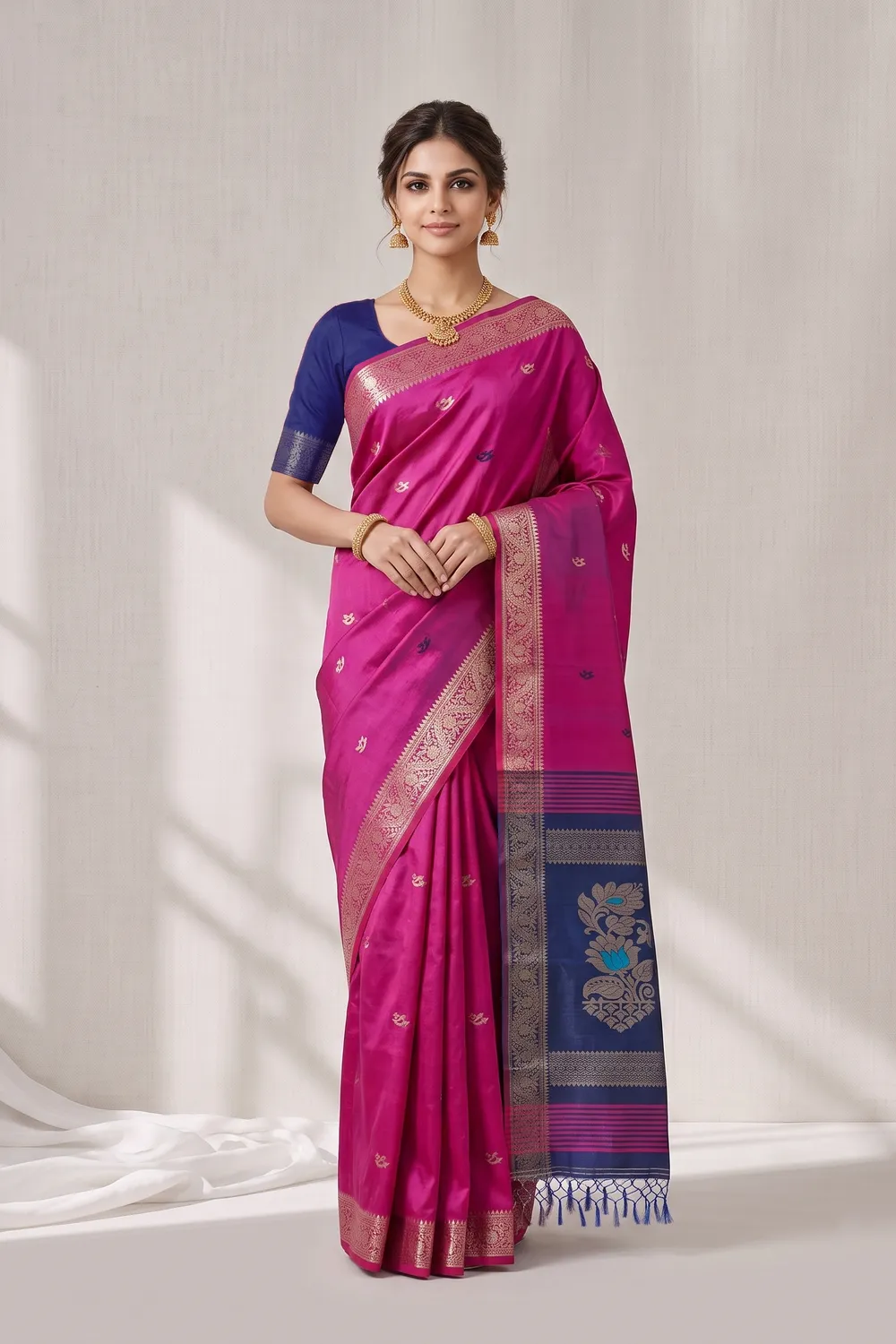 Magenta Silk Saree
