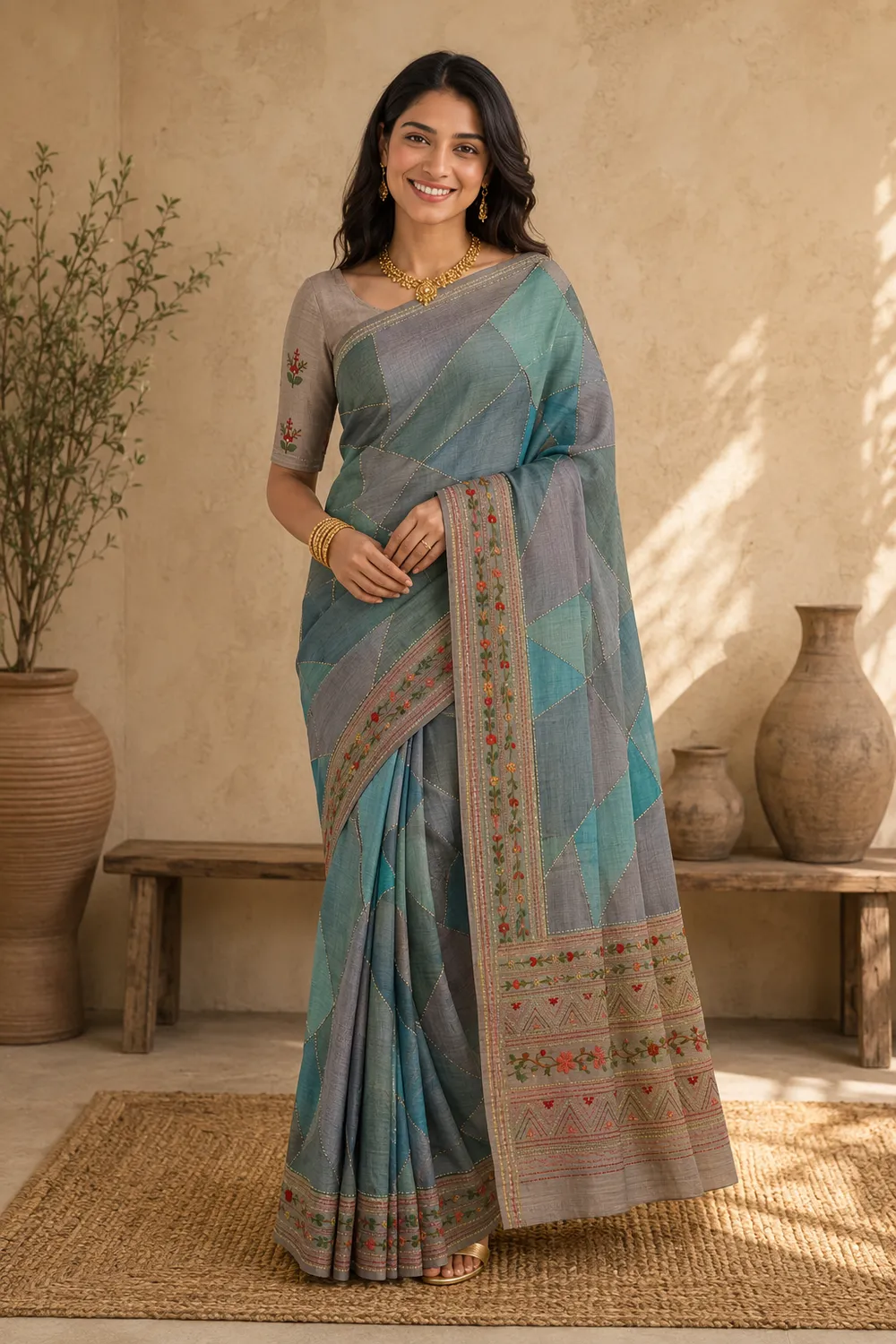 Ranjkat Tussar Saree