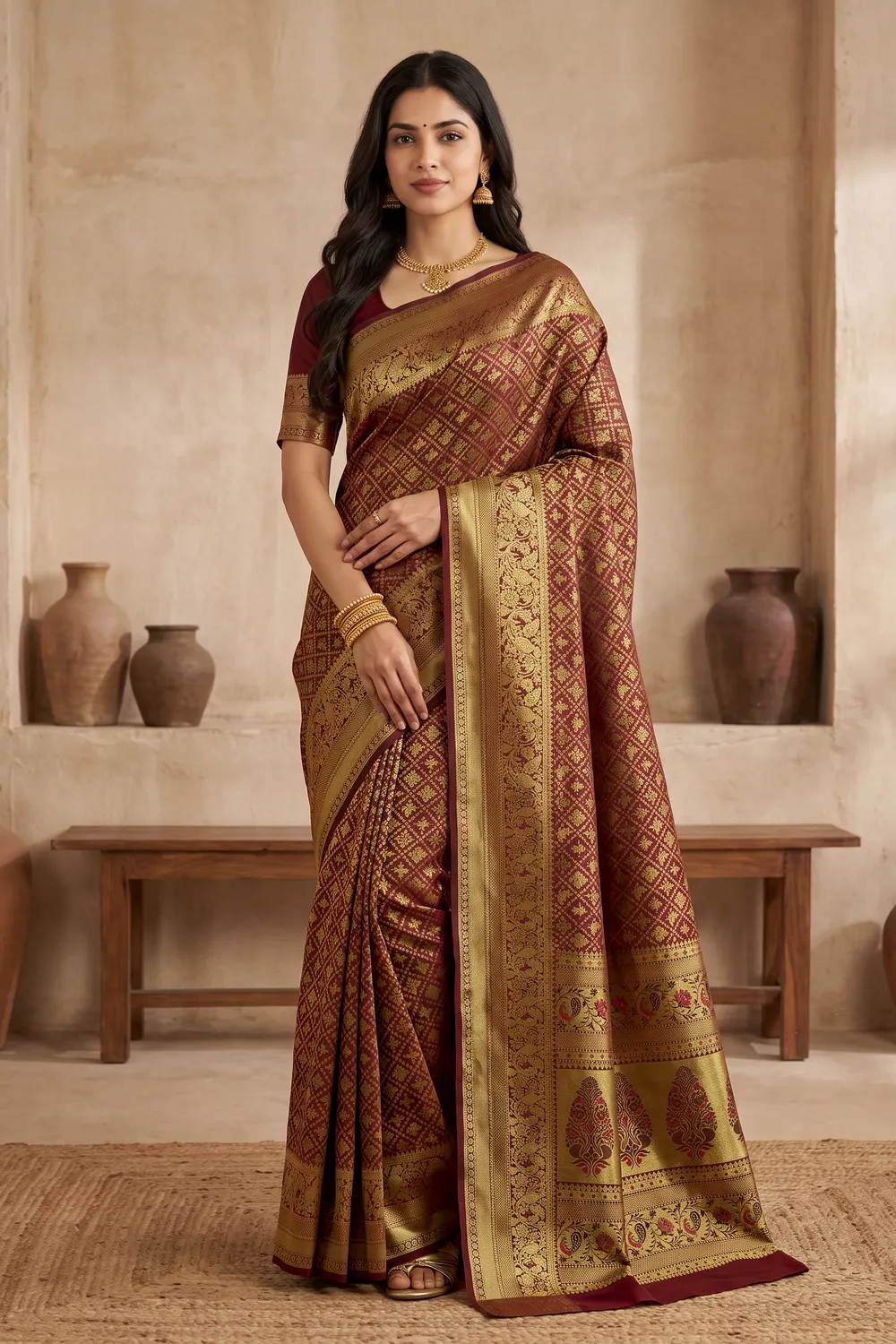 Pure Rangkat Brocade Kanjeevaram Saree