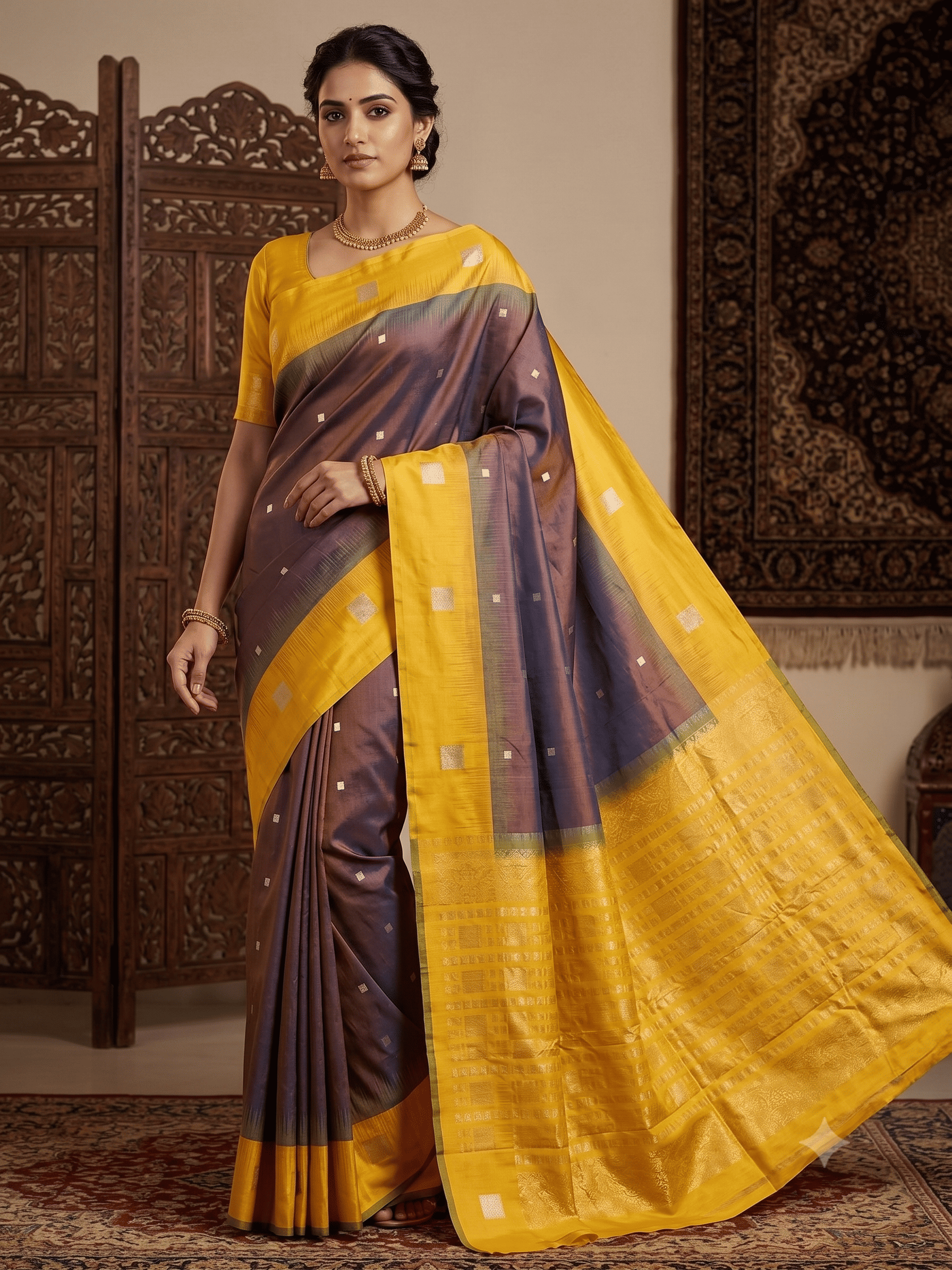 Dual Tone Pure Silk Saree