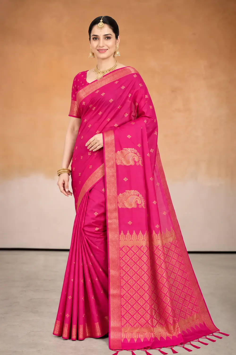 Pink Silk Saree