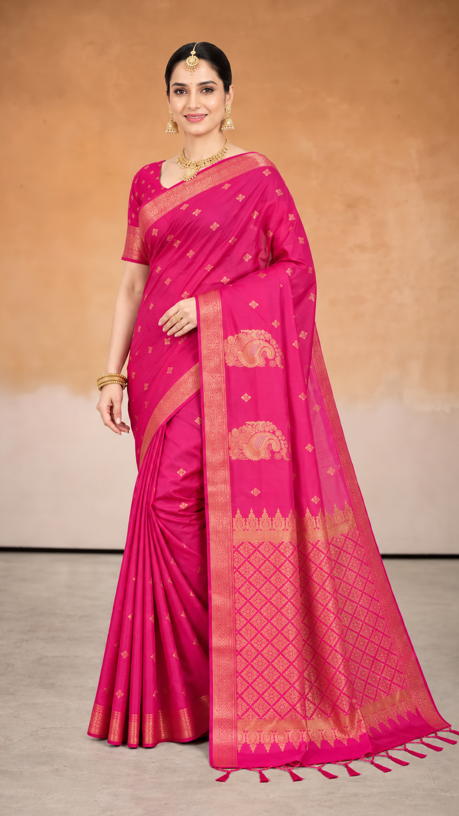 Pink Silk Saree